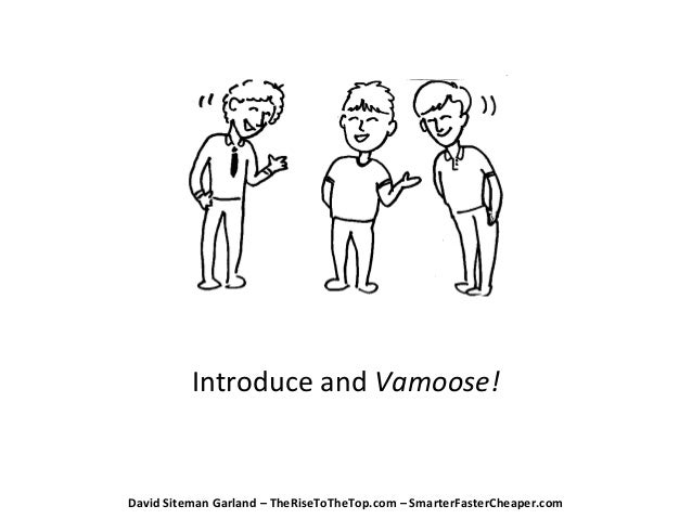 The art of schmoozing